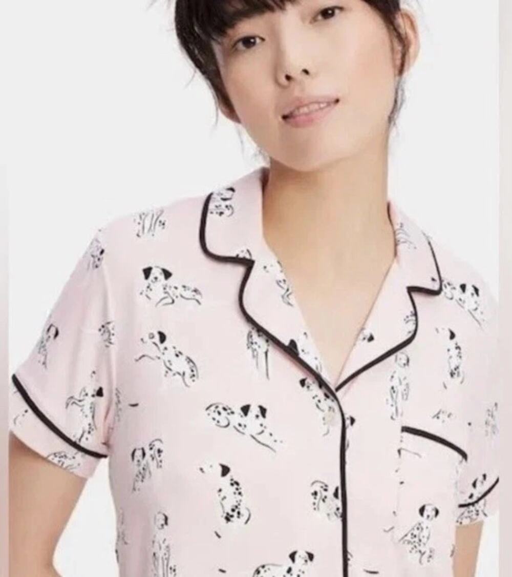 Kate Spade Women's Sz LRG Dalmations Dogs Pajama Top Sleepwear